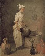Jean Baptiste Simeon Chardin In the cellar of the boys to clean jar oil on canvas